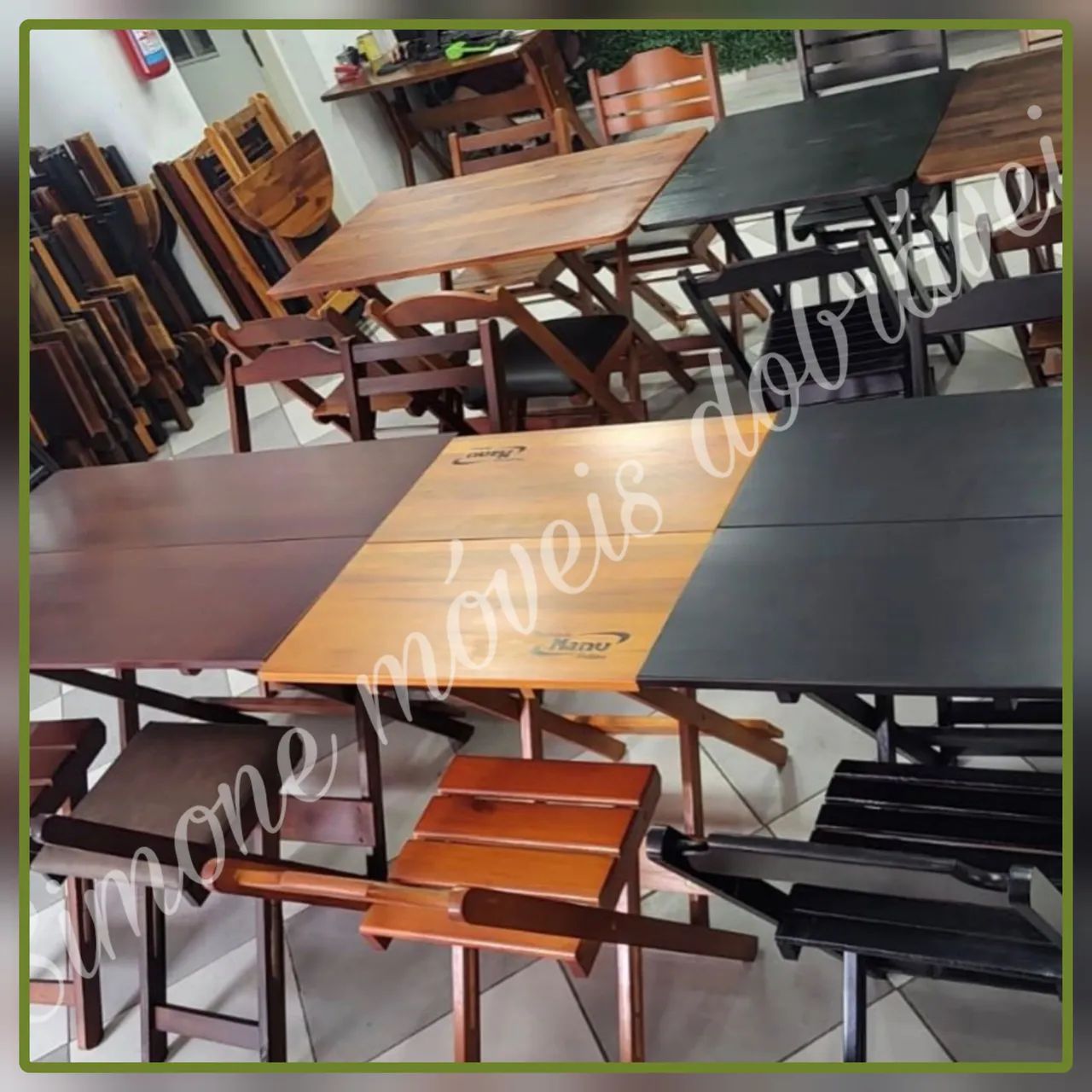 Mesa 1,20x70 bar e restaurante adega residência  - Foto 3