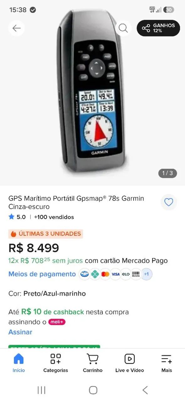 VENDO GPSMAP GARMIN 78s - Foto 4