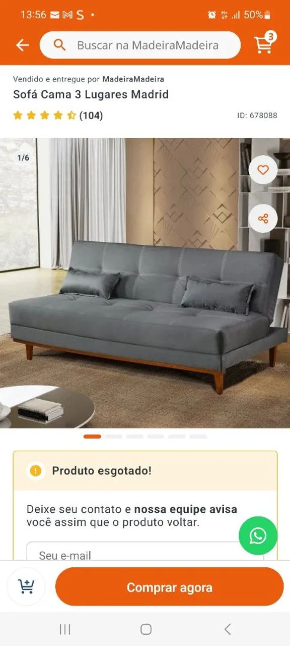 Sofá cama casal conservado