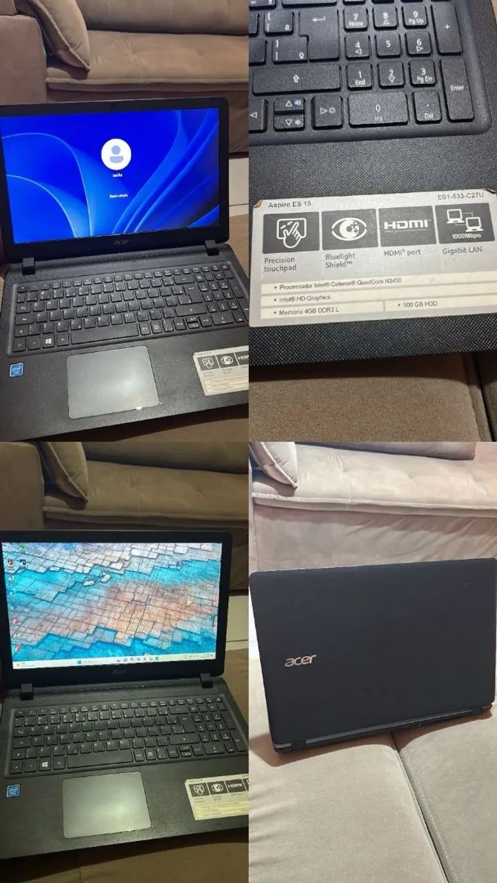 Vendo notebook Acer Aspire ES 15 pol. - Foto 2