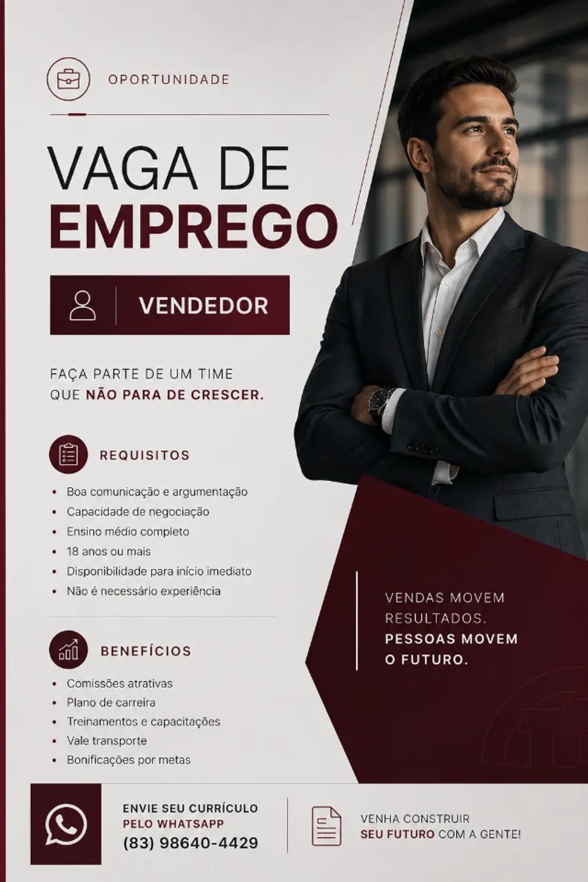 OPORTUNIDADE DE PRIMEIRO EMPREGO