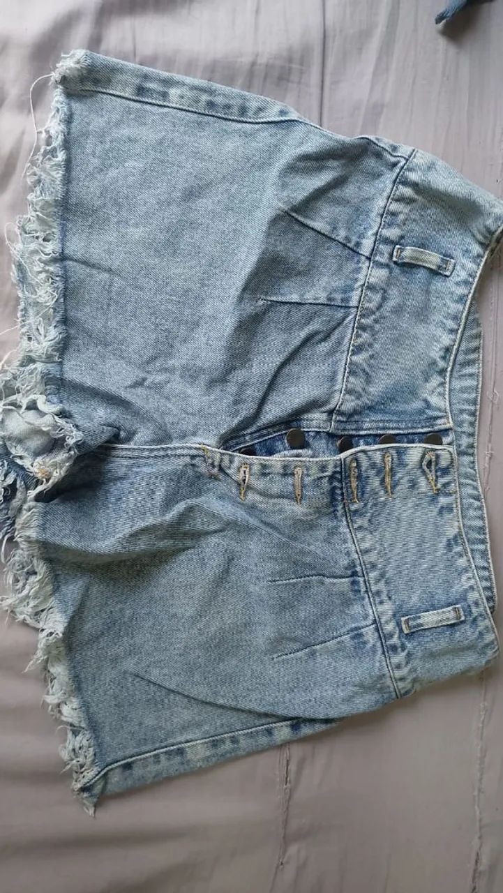 Short jeans feminina Denim