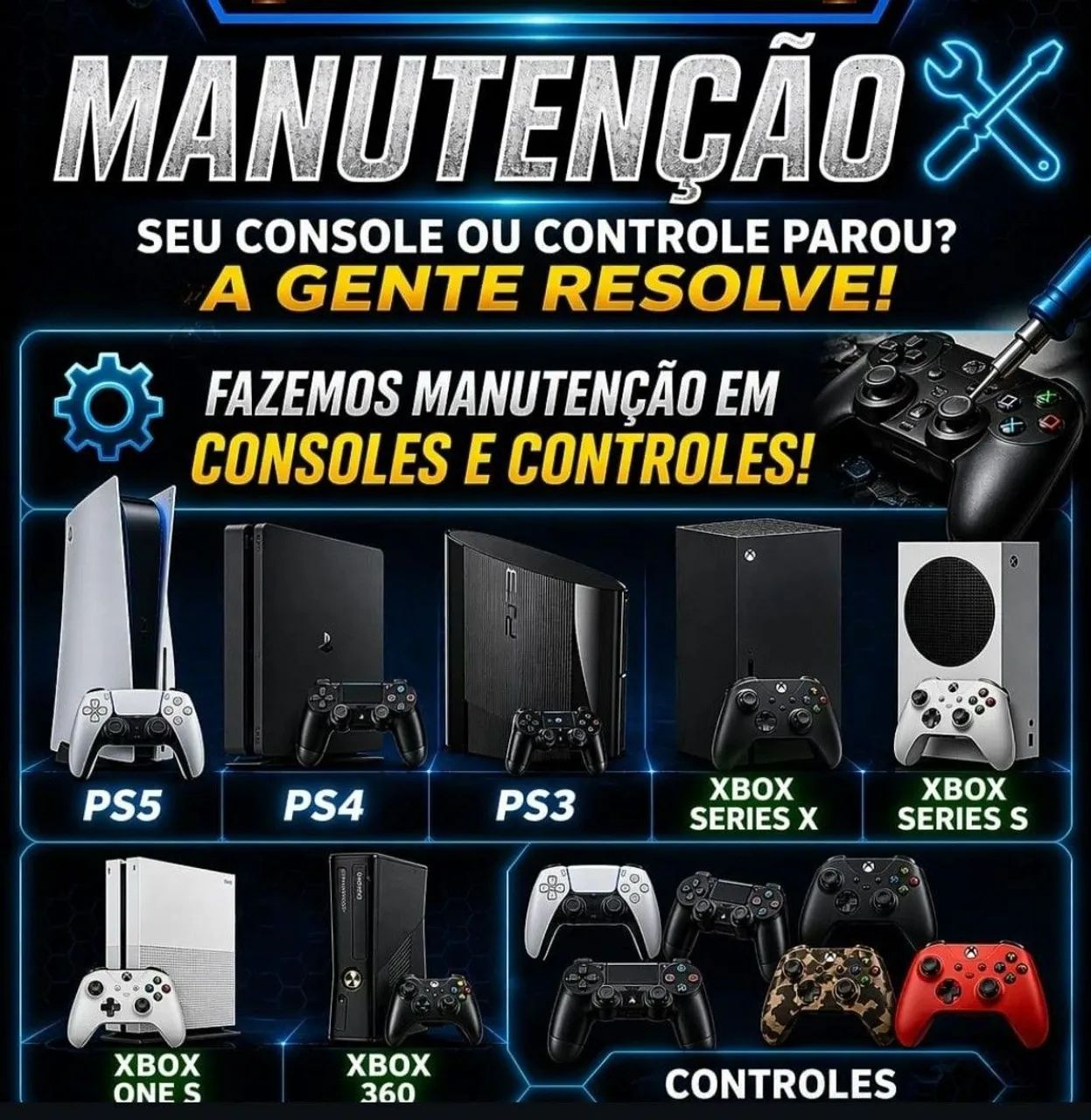 Conserto xbox one e series s 