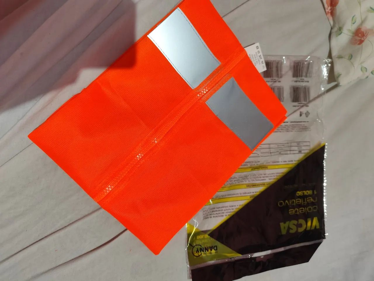 Colete Reflexivo Laranja Com Zíper E 1 Bolso Tamanho G Vic72140 G Lj Vicsa - Foto 5