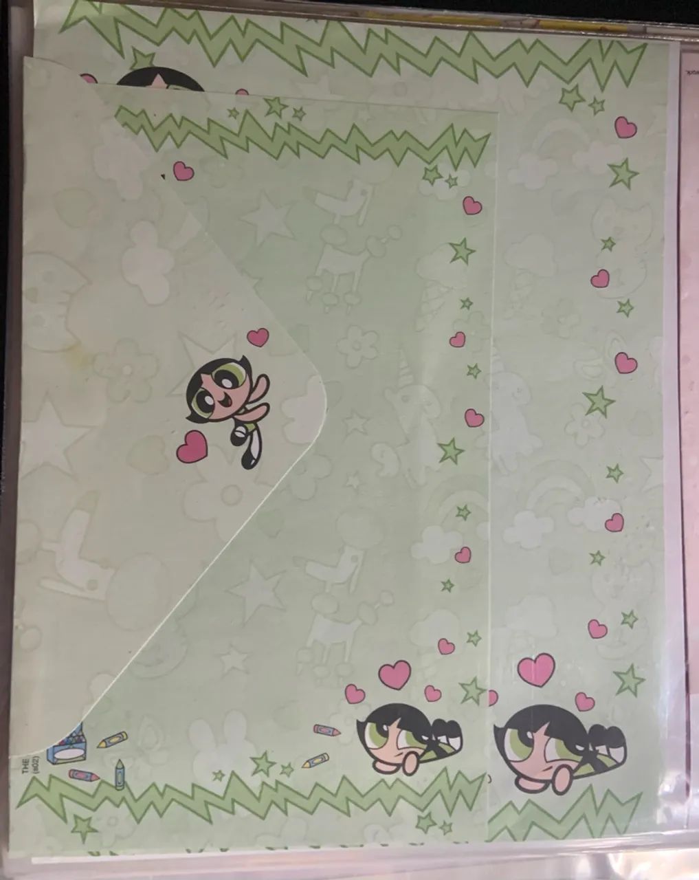 Lote Papel de Carta Meninas Super Poderosas Anos 2000 Original - Foto 2
