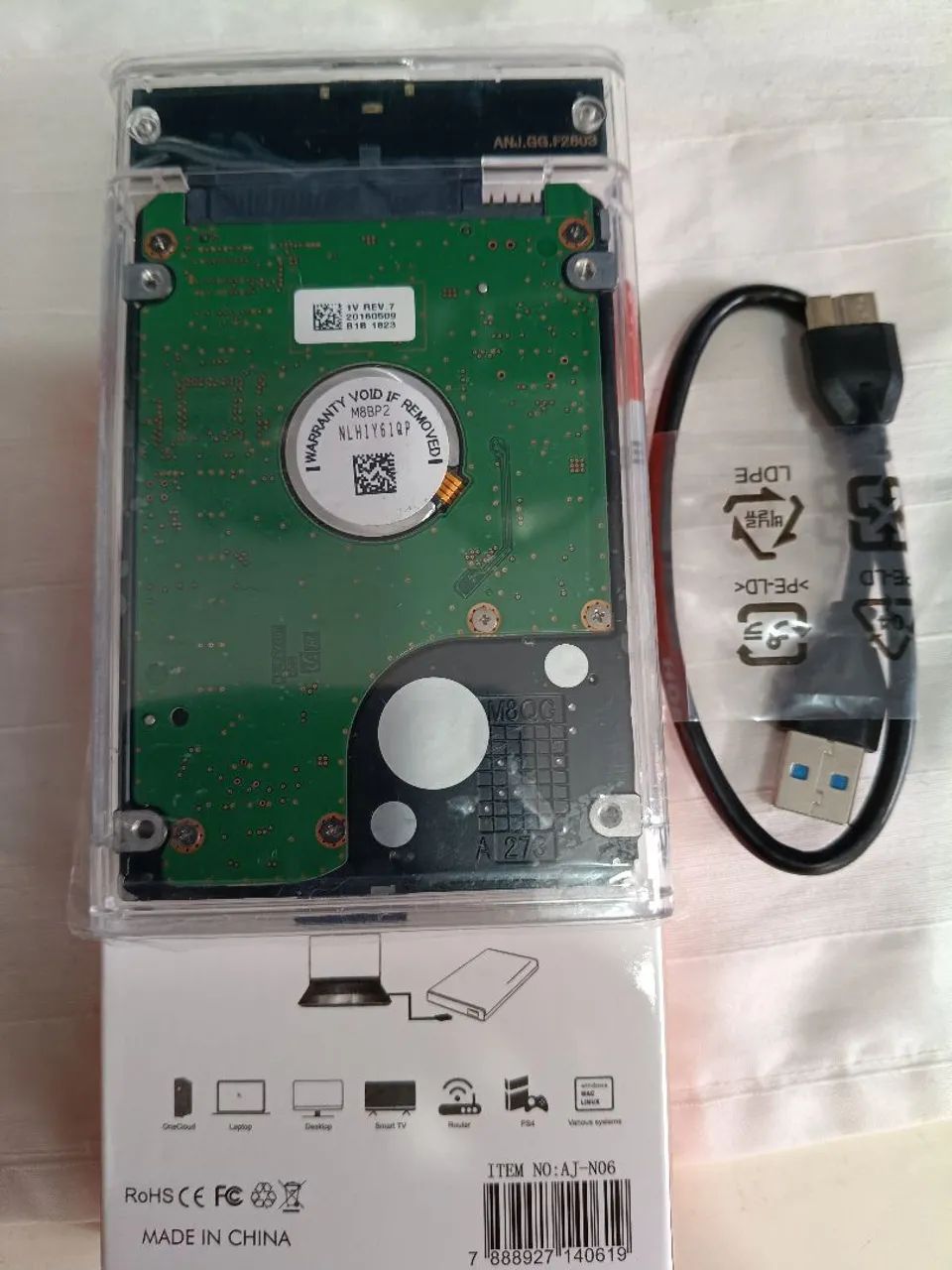 HD 1 TB Seagate + Cabo USB 3.0 + Case  - 100% Saudável -  - Foto 5