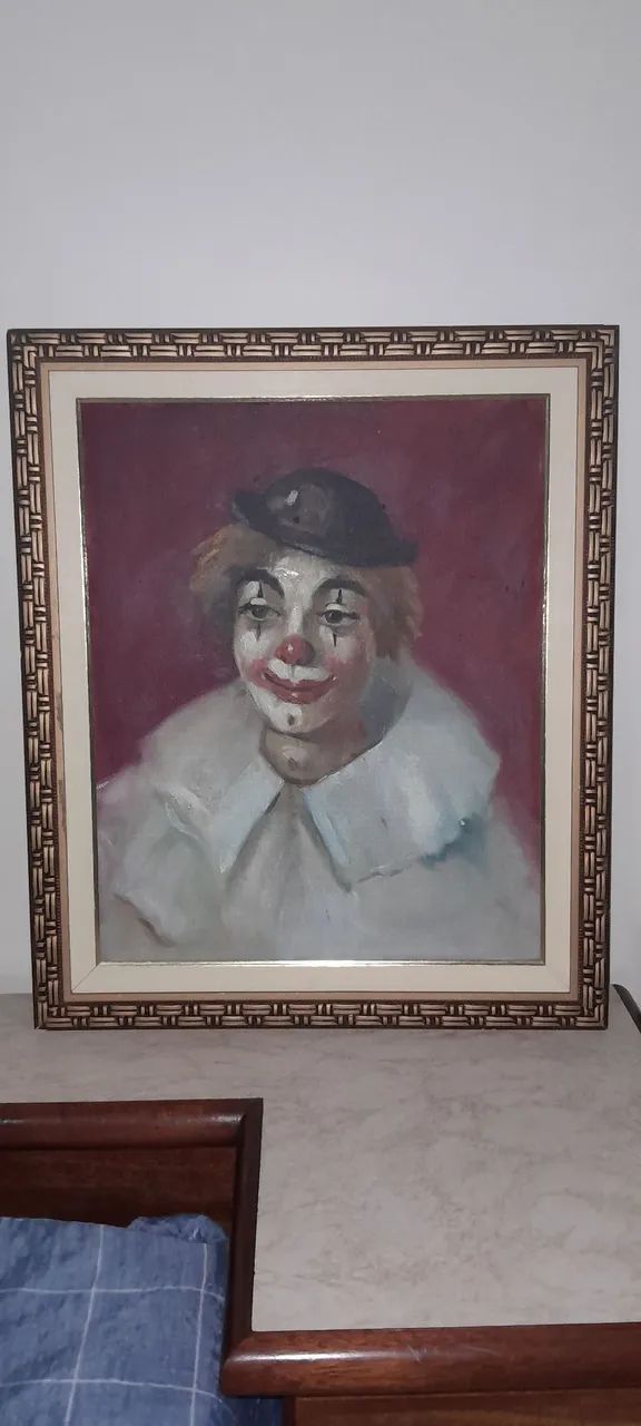 Quadro palhaço vintage 
