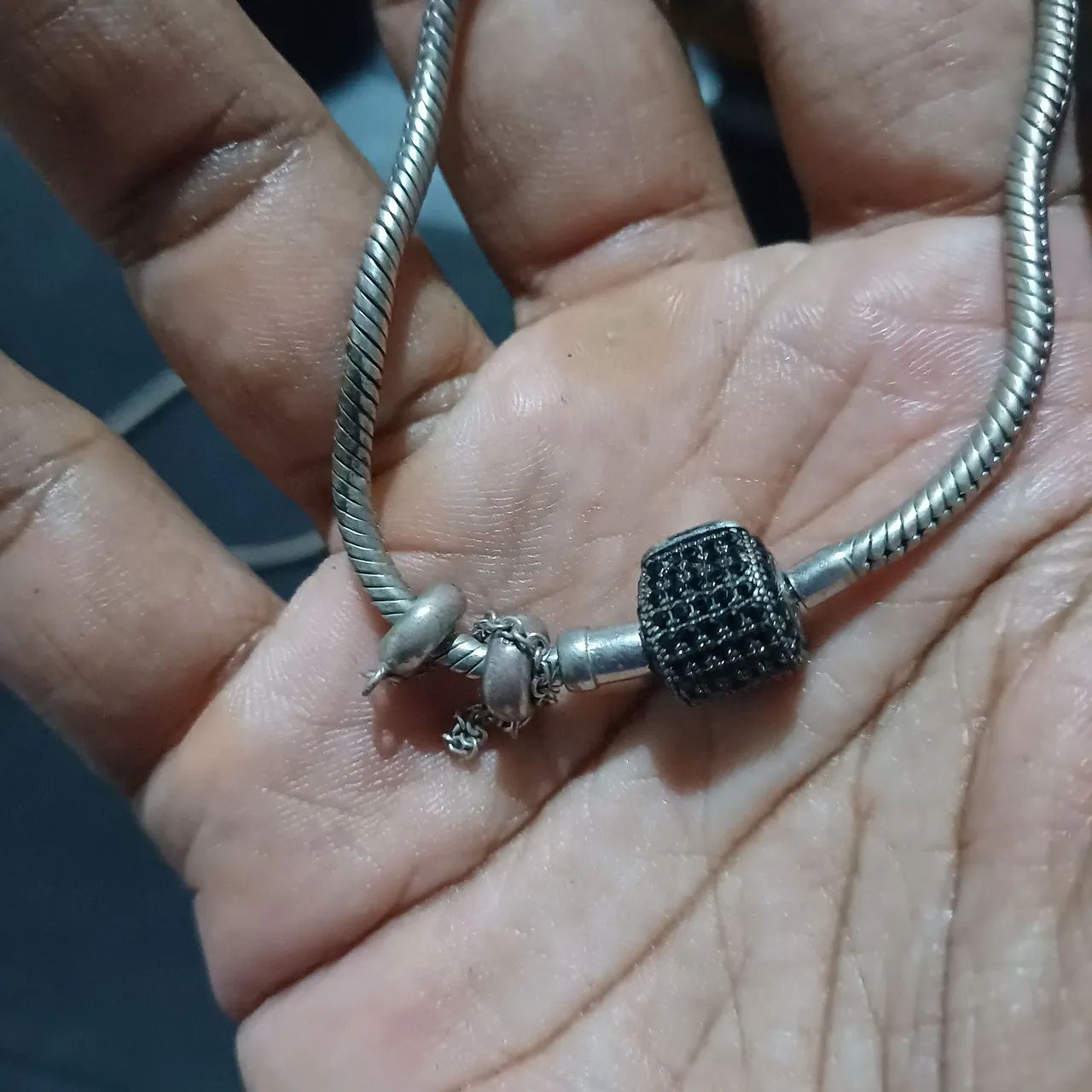 Par de pulseiras vivara  cravejadas em prata 925 - Foto 3