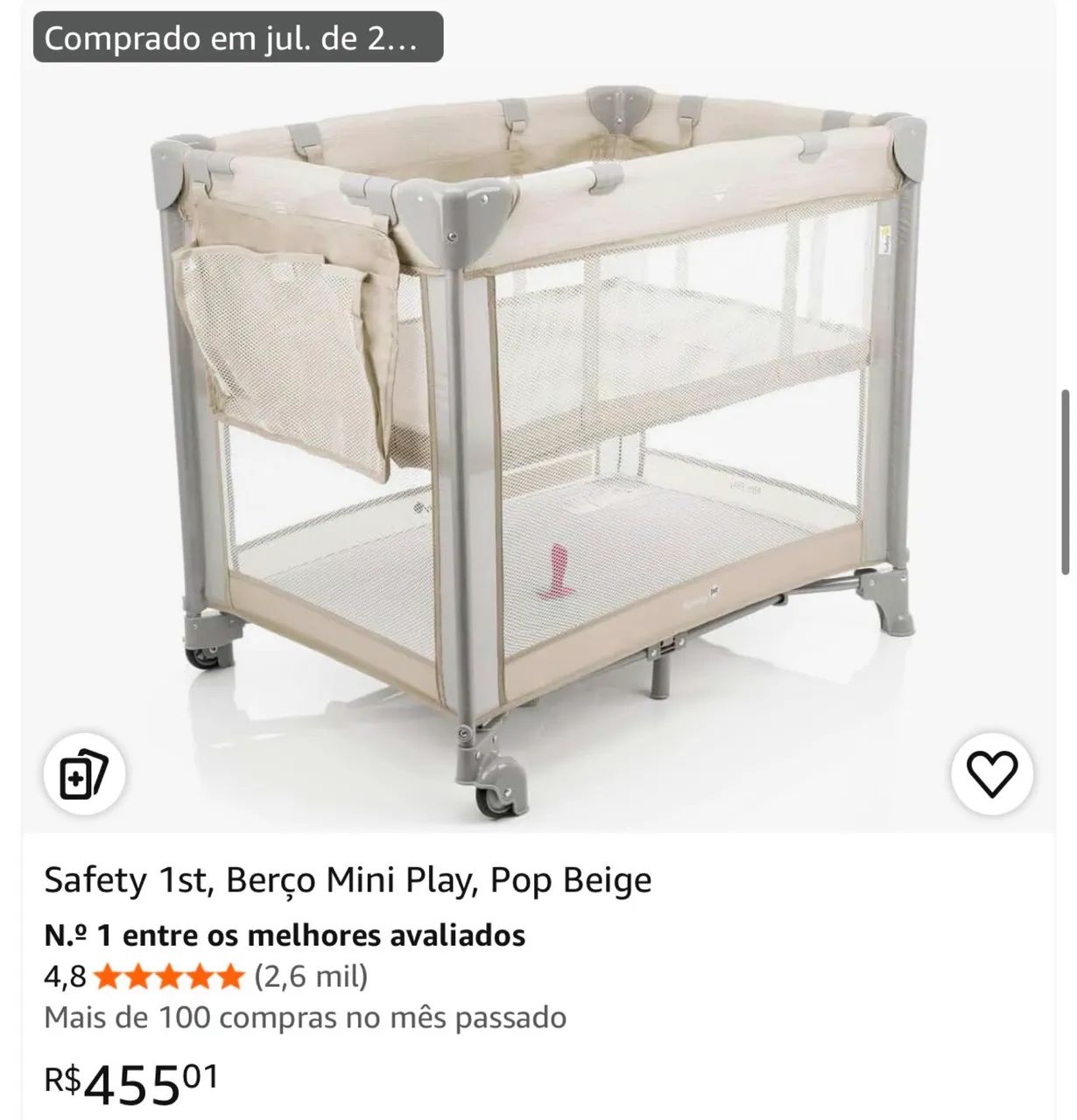 Safety 1st, Berço Mini Play, Pop Beige