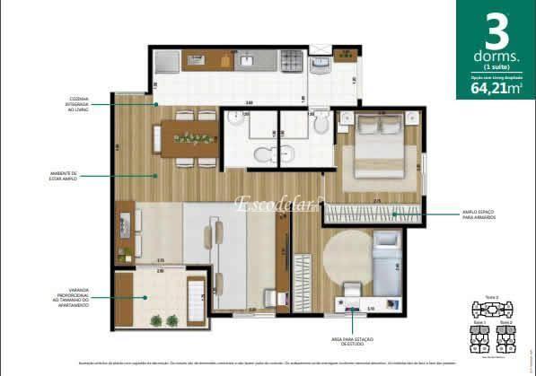 Apartamento à venda, 64 m² por R$ 378.594,00 - Macedo - Guarulhos/SP - Foto 19