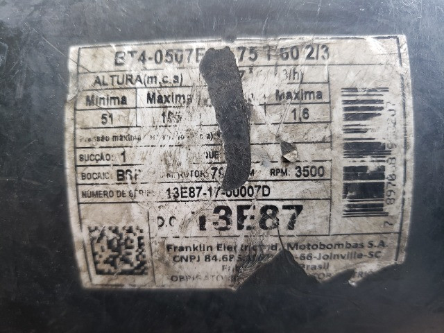 Bomba de poço Schneider BT4-0507E9 3/4 cv - Foto 5
