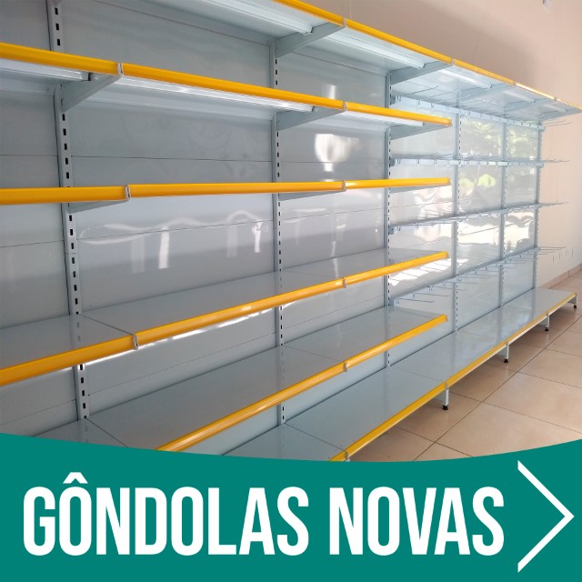 Gôndolas, Prateleiras | Bandejas de Parede - Indicado para Comércios e Geral