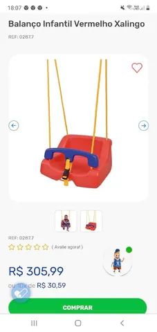 Balanço infantil Xalingo, cor amarela - Foto 4