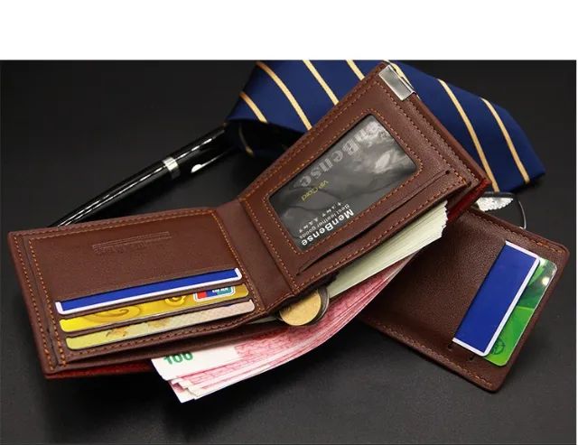 Carteira Masculina de couro multifunções, porta-cartões  e cedulas - Foto 5