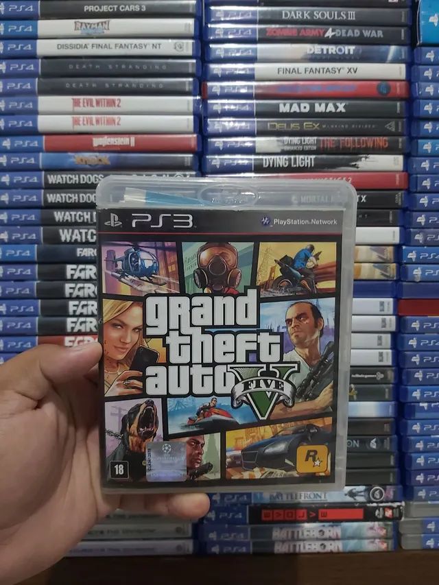 Jogo de PS3 GTA V em perfeito estado de conservação com mapa