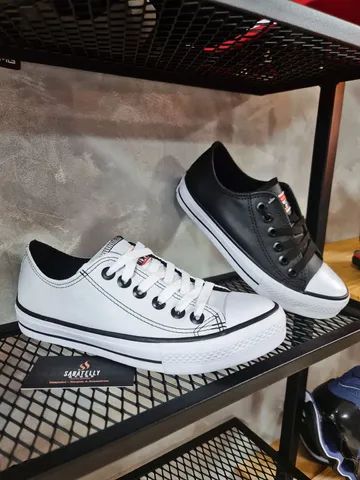 OFERTA!!TÊNIS ALL STAR COURO NAS CORES PRETO OU BRANCO!IMPERDÍVEL!