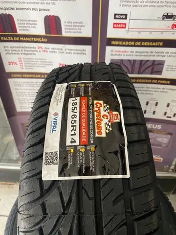 PNEU REMOLD CRYSTONE 185/65/R14 (montagem grátis) - Foto 2
