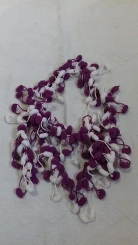Cachecol de pompom - Foto 2