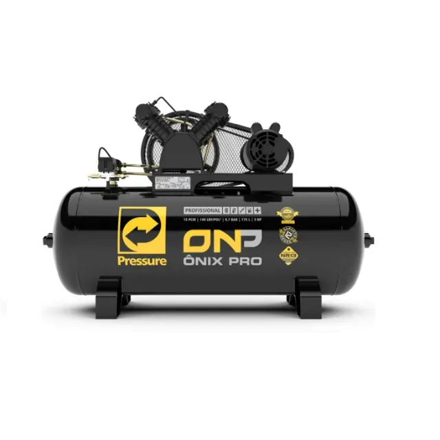 Compressor 15 Pés 3 CV 110/220 Volts Monofásico 175 Litros 140 Libras Pressure