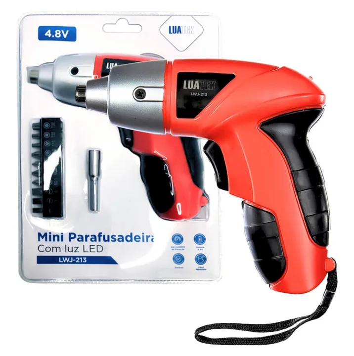 Mini parafusadeira elétrica pequena bateria portátil