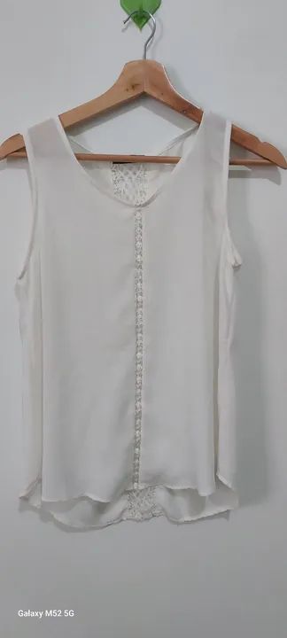 Blusa branca elegante veste P