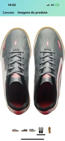 Chuteira Umbro Tam 40 Frame Futsal Cinza! Novo! - Foto 2