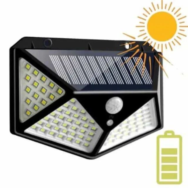 Luminária Solar 100 Leds Com Sensor Presença Sem Fio Uso Interno e Externa 3 Modos - Foto 3