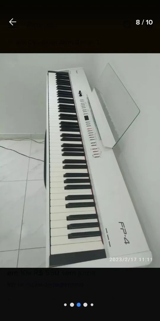 Piano Digital Roland FP-4 Branco - Foto 3