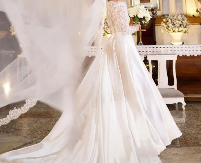 Vestido de noiva + véu de 4m - Foto 3