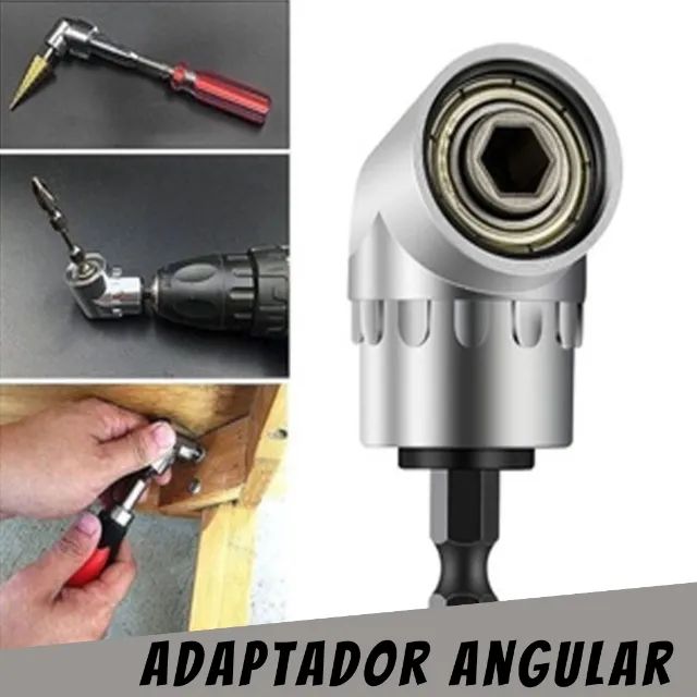 Adaptador Angular Magnético Furadeira Parafusadeira 1/4 Pol 105° Imantado 60mm _ FE148 - Foto 2
