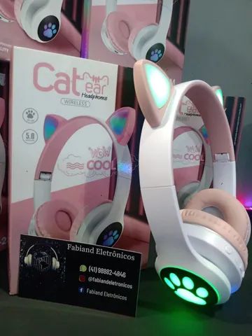 FONE DE OUVIDO CAT DIVERSAS CORES COM BLUETOOTH 