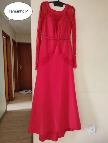 Vestido feminino de festa vermelho