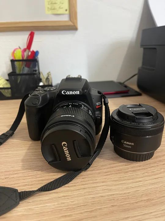 Canon SL3 + kit 18-55mm + Lente 50mm Canon