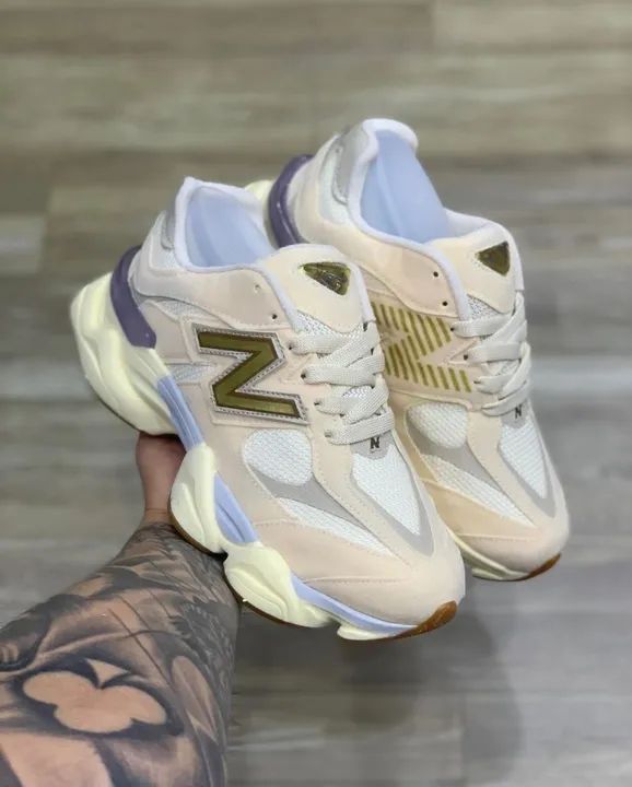 Tênis NEW BALANCE 9060 BEGE FEMININO - Nº 34 AO 39 / LINHA LUXO