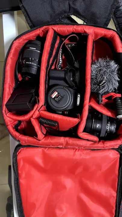 Câmera Canon SL3 - Kit Completo com 2 lentes + microfone + Cartão 128GB + Mochila. - Foto 4