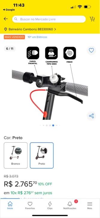 Patinete Elétrico Dobrável - Foto 6