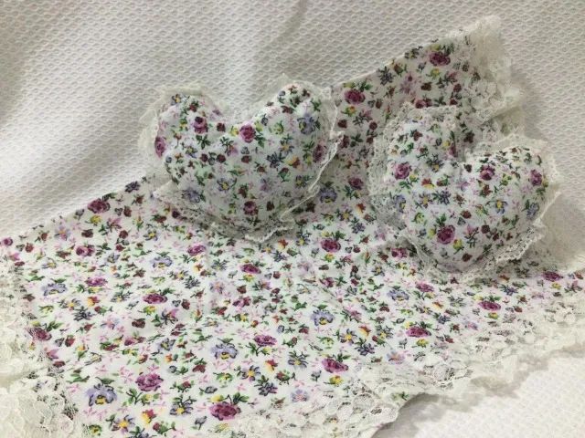Boneca Colcha Kit Com 2 Almofadas Para Cama De Boneca Anos 80 - Foto 5
