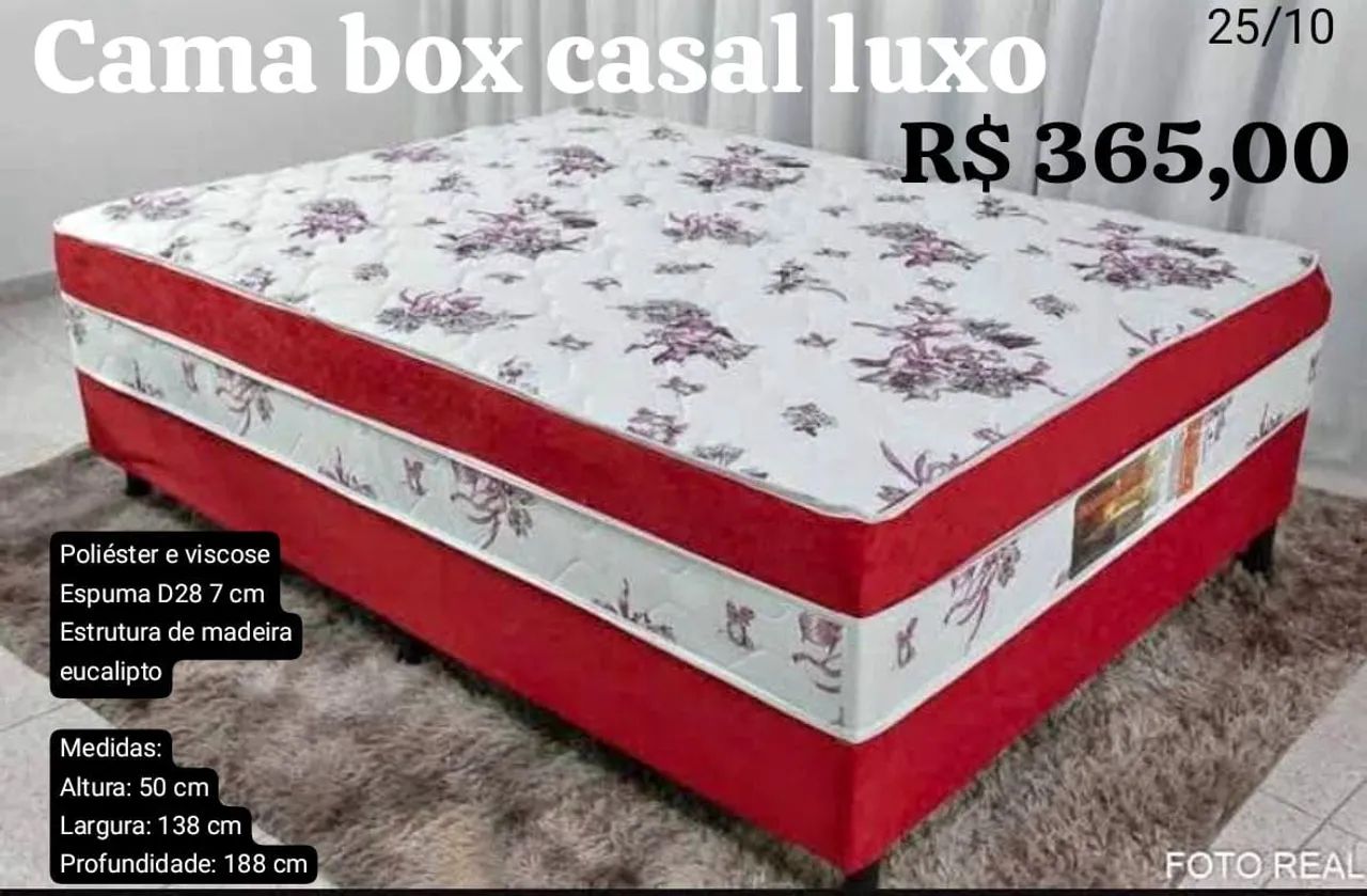 Cama Box Casal Luxo - R$ 365,00