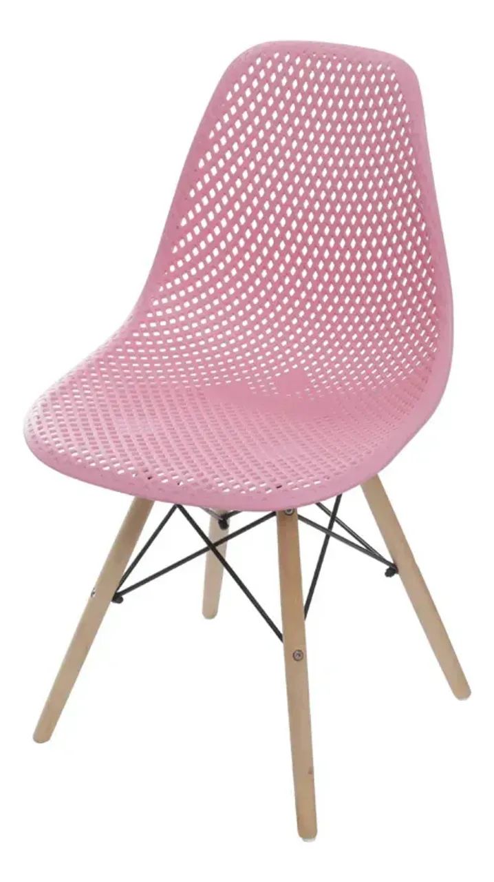 CADEIRA COLMEIA EAMES ROSA PES DE PALITO 16177 - Foto 3