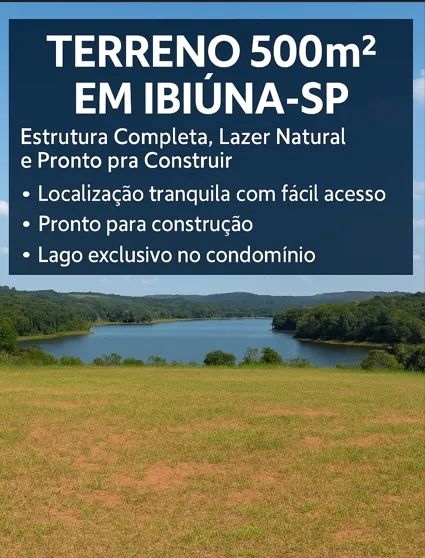 Terreno para Chácara em Ibiúna-SP  500m² com Vista Incrível e Lazer Natural