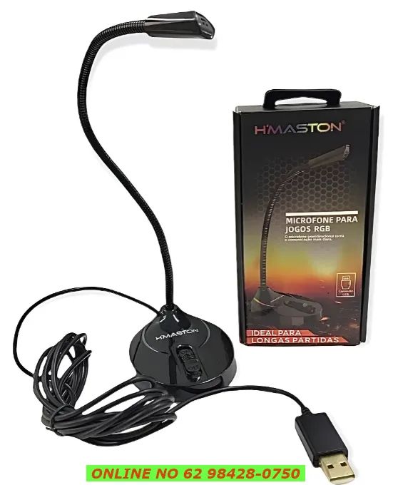 Microfone Gamer Usb Com Led Rgb Profissional Pc E Notebook - Foto 2