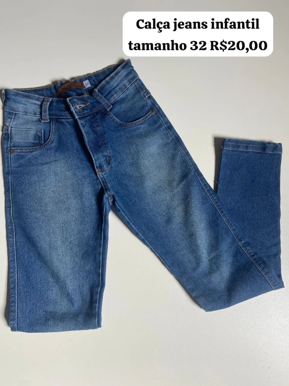 Calça jeans infantil tamanho 32