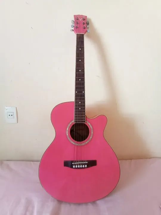 Violão Phoenix Rosa cordas de aço 