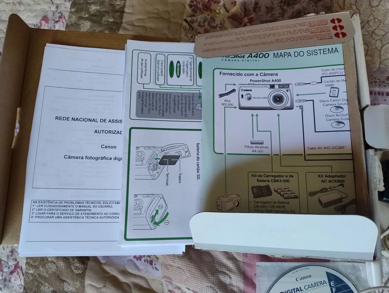 Câmera fotográfica Canon PowerShot A400 usada - Foto 4