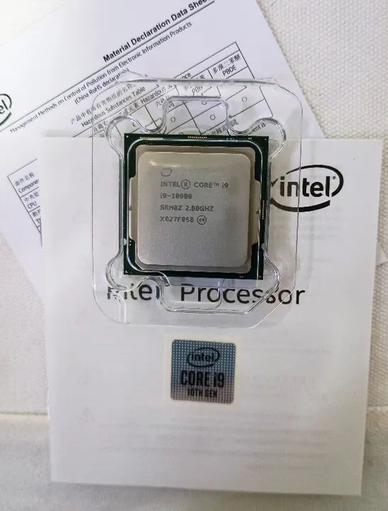 Processador Intel i9 10900 10 nucleos 20 threads LGA 1200 na caixa sem cooler usado - Foto 3