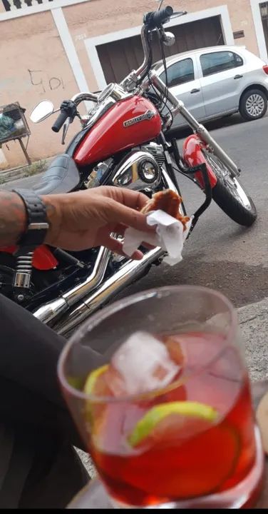 Harley Davidson Dyna Super Glide Custom vermelha - Foto 3