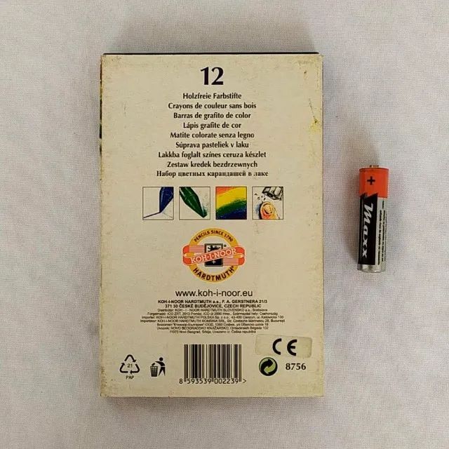 ANTIGO ESTOJO DE LÁPIS DE COR marca KOH-I-NOOR (Progresso). Usados.  - Foto 3