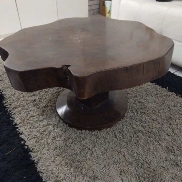 Mesa de centro rústica para sala de estar 0,80cm