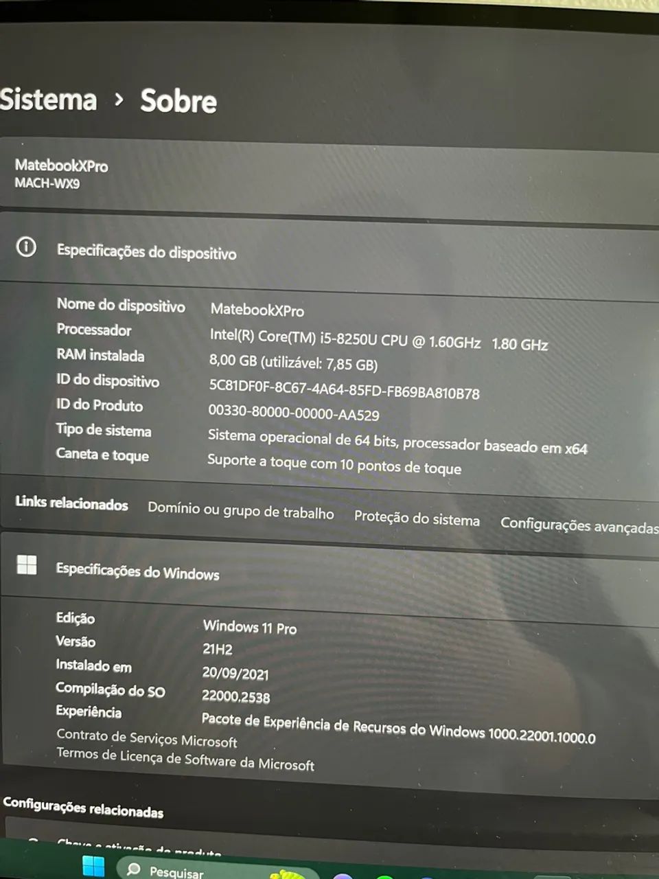 Notebook Matebook X Pro Huawei - Importado - Foto 3
