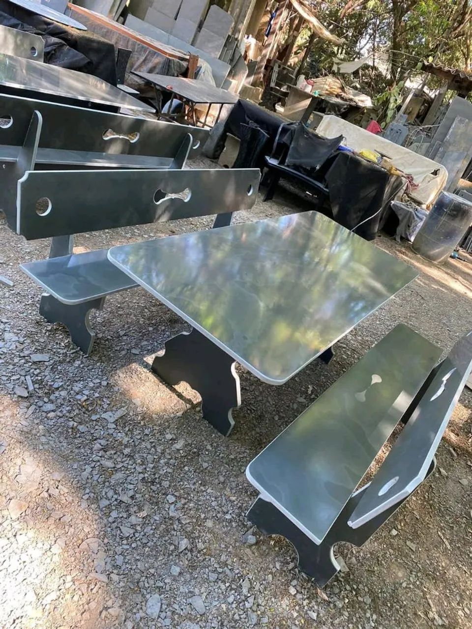 Mesa pedra de ardósia pintada  - Foto 2
